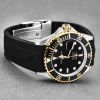 Revue Thommen Men's 'Diver' Black Dial Black Rubber Strap Swiss Automatic Watch 17571.2847 - Default Title