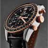 Revue Thommen 17000.6557 Men's 'Aviator' Black Dial Two-Tone Chronograph Automatic Watch - Default Title