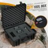 Plastic safety box, waterproof box, tool box, equipment box, injection molding equipment box - black