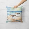 Sandpipers Hunting Throw Pillow Machine Washable, Indoor Outdoor Decorative Pillow for Couch, Bed or Patio, 18Hx18W - Default
