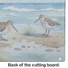 Sandpipers Hunting Glass Cutting Board Decorative Tempered Glass Kitchen Cutting and Serving Board Large Size Chopping Board - Default