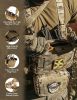Chest Rig-Tactical Chest Rig Molle Modular Micro Fight Chest Rigs Adjustable&Detachable with 5.56/7.62 Magazine Pouch - Brown