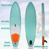Inflatable Stand Up Paddle Board W/Accessories & Backpack Leash Double Action Hand Pump Repair Kit for Youth & Adult - KM3702