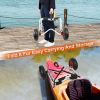 Foldable Kayak Canoe Boat Carrier Cart Trailer Trolley 176lbs Transport Cart for Paddleboard - Silver