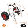 Foldable Kayak Canoe Boat Carrier Cart Trailer Trolley 176lbs Transport Cart for Paddleboard - Silver