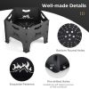Portable Stove Fire Pit for Outdoor Camping Hiking Traveling - Black - Style A