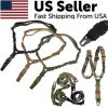 Heavy Duty Tactical Single Point Gun Rifle Sling Adjust & Quick Detach QD Buckle - Black