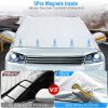 Car Windshield Snow Cover Windproof Magnetic Car Windscreen Cover Frost Ice Protection with Side Mirror Protector 5 Magnets for Most Vehicles - Silver