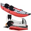 Inflatable Kayak Set with Paddle & Air Pump, Portable Recreational Touring Kayak Foldable Fishing Touring Kayaks, Deluxe Extended Version Tandem 2 Per