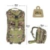 Military Tactical Backpacks Molle System Woodland Color multi-compartment and zippered closure pockets - Protectonic