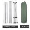 Portable Camping Table Aluminum Folding Table Lightweight Outdoor Roll Up Picnic Table with Storage Bag