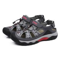 Mens Beach and Hiking Sandals. Breathable, High Quality Non-slip Sandals (Color: Grey, size: 42)