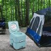 Lightweight Portable Toilet,  Flushable Camping Toilet, Sanitary Outdoor Travel Toilet for Tents Boats Semi Trucks RV Campers