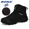BONA New Nubuck Mens Hiking Boots. Non-Slip.