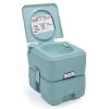 Lightweight Portable Toilet,  Flushable Camping Toilet, Sanitary Outdoor Travel Toilet for Tents Boats Semi Trucks RV Campers
