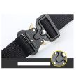 Men's Tactical Belt Military Camouflage Style Nylon Belts Webbing Belt with Heavy-Duty Quick-Release Buckle